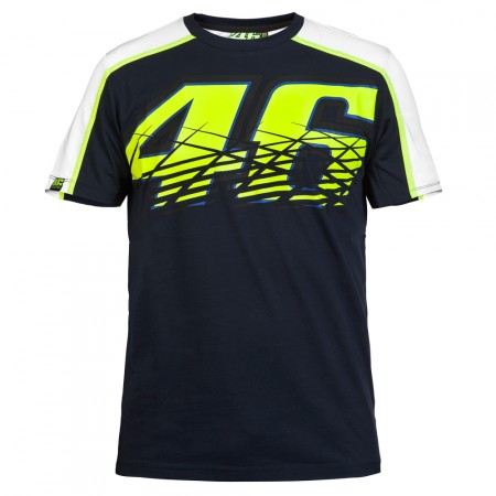 Valentino Rossi 46 Navy Blue and White T-Shirt - VR46